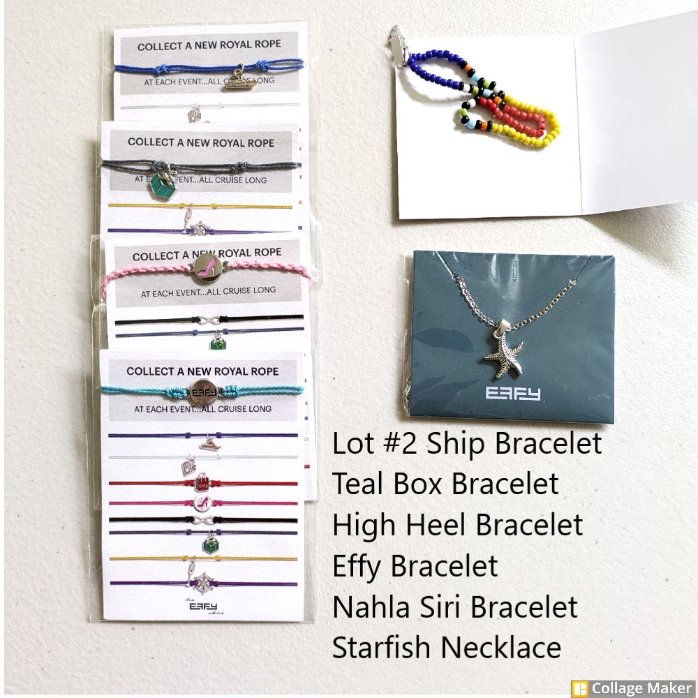 Effy Royal Caribbean 4 Rope Bracelets Nahla Siri Bracelet Starfish Necklace 20$